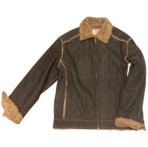 Mens Guess Sherpa Lined Denim Jacket.
